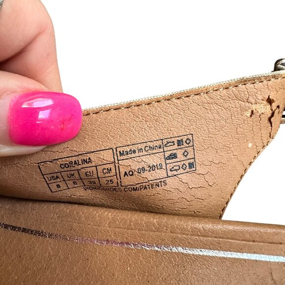 Vionic Coralina Beige Canvas Espadrille Wedge Slingback Sandals Neutral 8M - Picture 7 of 7